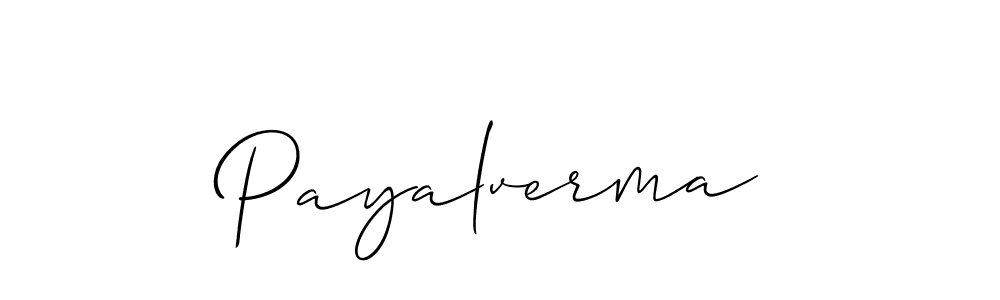 Use a signature maker to create a handwritten signature online. With this signature software, you can design (Allison_Script) your own signature for name Payalverma. Payalverma signature style 2 images and pictures png