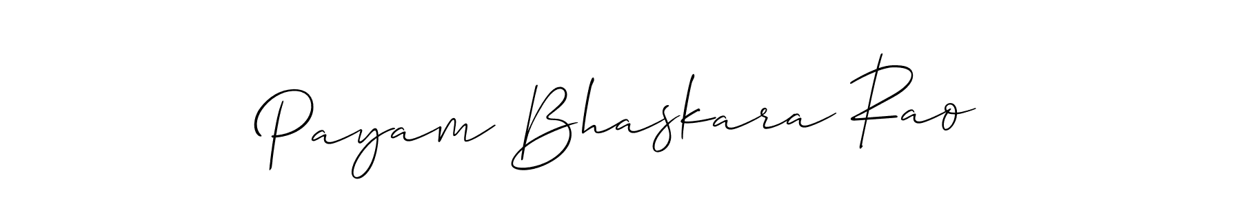 Also You can easily find your signature by using the search form. We will create Payam Bhaskara Rao name handwritten signature images for you free of cost using Allison_Script sign style. Payam Bhaskara Rao signature style 2 images and pictures png