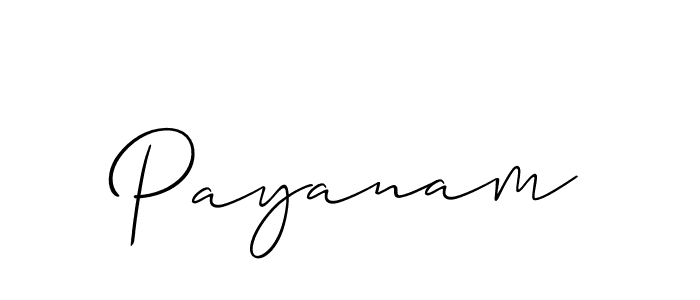 How to make Payanam signature? Allison_Script is a professional autograph style. Create handwritten signature for Payanam name. Payanam signature style 2 images and pictures png
