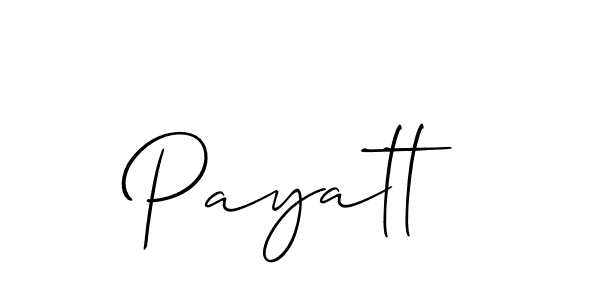How to Draw Payatt signature style? Allison_Script is a latest design signature styles for name Payatt. Payatt signature style 2 images and pictures png