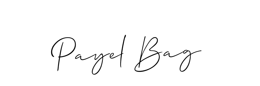 Create a beautiful signature design for name Payel Bag. With this signature (Allison_Script) fonts, you can make a handwritten signature for free. Payel Bag signature style 2 images and pictures png
