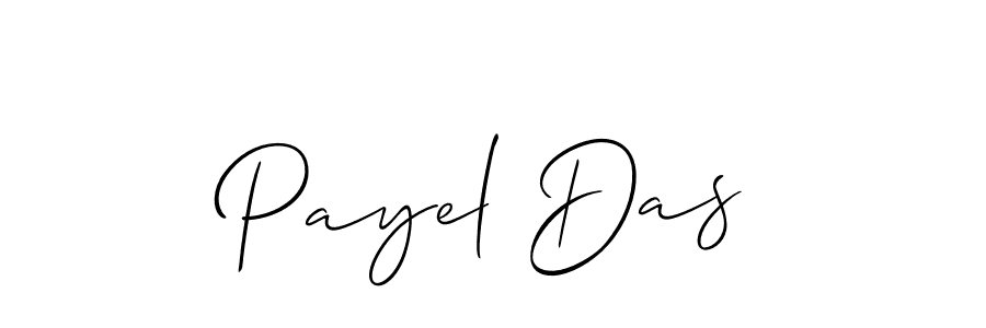 Use a signature maker to create a handwritten signature online. With this signature software, you can design (Allison_Script) your own signature for name Payel Das. Payel Das signature style 2 images and pictures png
