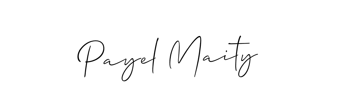 It looks lik you need a new signature style for name Payel Maity. Design unique handwritten (Allison_Script) signature with our free signature maker in just a few clicks. Payel Maity signature style 2 images and pictures png