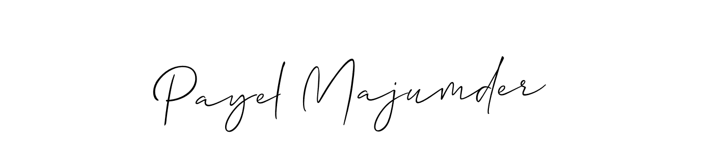 You should practise on your own different ways (Allison_Script) to write your name (Payel Majumder) in signature. don't let someone else do it for you. Payel Majumder signature style 2 images and pictures png