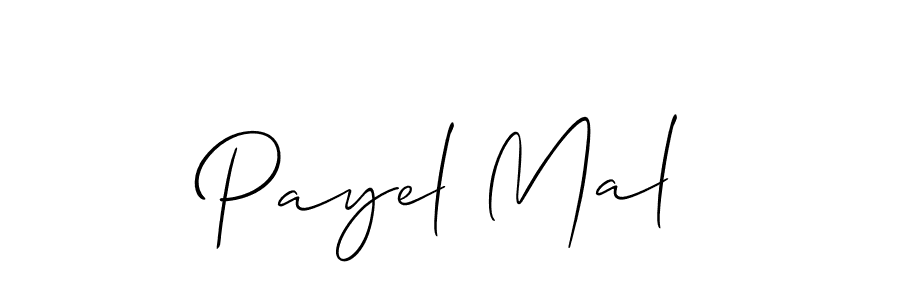 Design your own signature with our free online signature maker. With this signature software, you can create a handwritten (Allison_Script) signature for name Payel Mal. Payel Mal signature style 2 images and pictures png