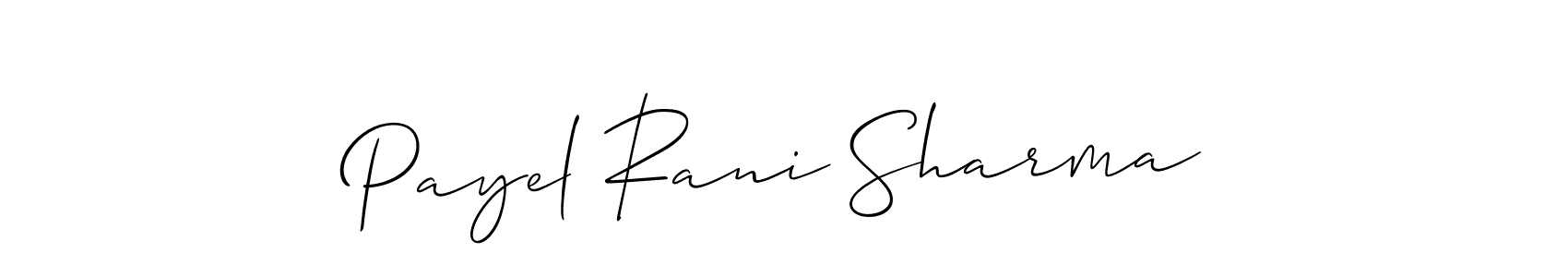 This is the best signature style for the Payel Rani Sharma name. Also you like these signature font (Allison_Script). Mix name signature. Payel Rani Sharma signature style 2 images and pictures png