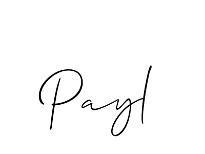 It looks lik you need a new signature style for name Payl. Design unique handwritten (Allison_Script) signature with our free signature maker in just a few clicks. Payl signature style 2 images and pictures png