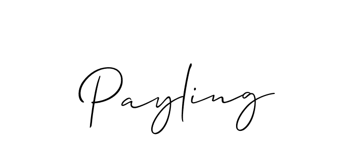How to make Payling name signature. Use Allison_Script style for creating short signs online. This is the latest handwritten sign. Payling signature style 2 images and pictures png