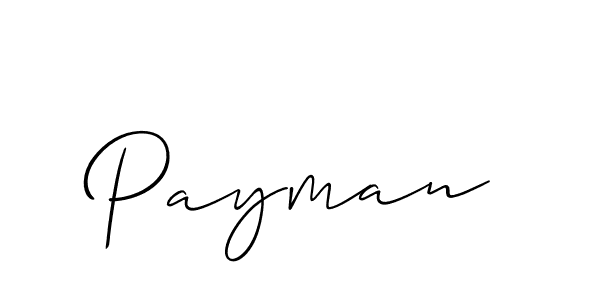 Make a beautiful signature design for name Payman. With this signature (Allison_Script) style, you can create a handwritten signature for free. Payman signature style 2 images and pictures png