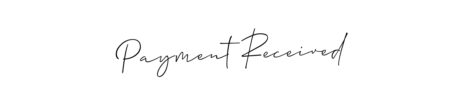 Payment Received stylish signature style. Best Handwritten Sign (Allison_Script) for my name. Handwritten Signature Collection Ideas for my name Payment Received. Payment Received signature style 2 images and pictures png