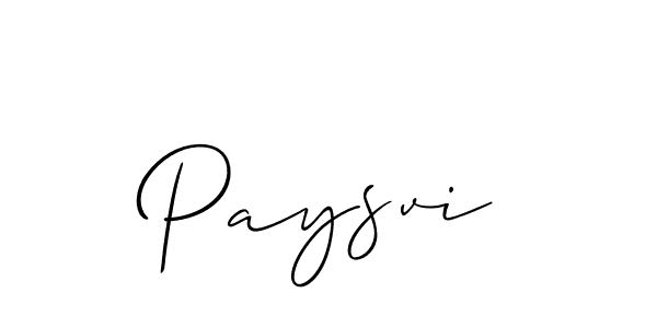 It looks lik you need a new signature style for name Paysvi. Design unique handwritten (Allison_Script) signature with our free signature maker in just a few clicks. Paysvi signature style 2 images and pictures png