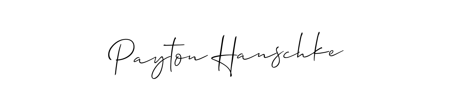 How to make Payton Hanschke name signature. Use Allison_Script style for creating short signs online. This is the latest handwritten sign. Payton Hanschke signature style 2 images and pictures png