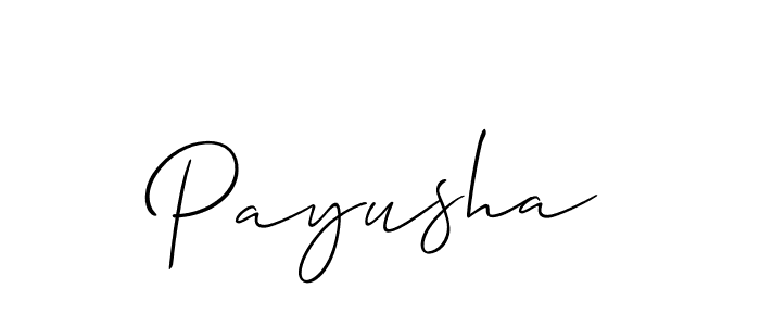 How to make Payusha name signature. Use Allison_Script style for creating short signs online. This is the latest handwritten sign. Payusha signature style 2 images and pictures png