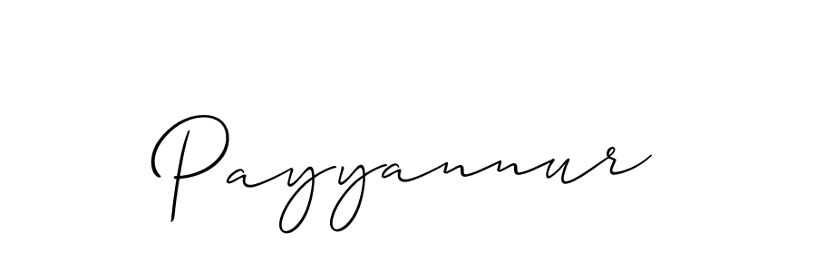Create a beautiful signature design for name Payyannur. With this signature (Allison_Script) fonts, you can make a handwritten signature for free. Payyannur signature style 2 images and pictures png