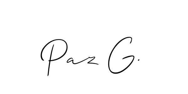 Paz G. stylish signature style. Best Handwritten Sign (Allison_Script) for my name. Handwritten Signature Collection Ideas for my name Paz G.. Paz G. signature style 2 images and pictures png