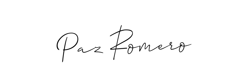 Design your own signature with our free online signature maker. With this signature software, you can create a handwritten (Allison_Script) signature for name Paz Romero. Paz Romero signature style 2 images and pictures png