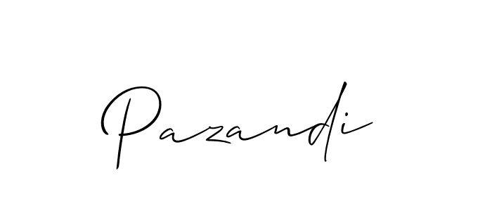 It looks lik you need a new signature style for name Pazandi. Design unique handwritten (Allison_Script) signature with our free signature maker in just a few clicks. Pazandi signature style 2 images and pictures png