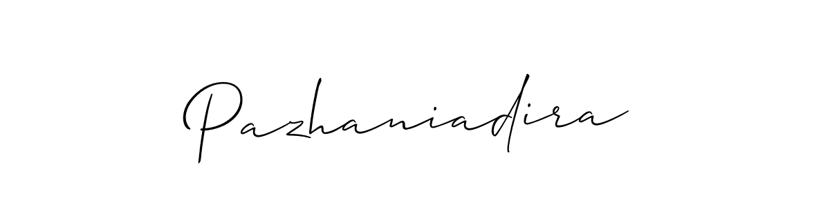 How to make Pazhaniadira name signature. Use Allison_Script style for creating short signs online. This is the latest handwritten sign. Pazhaniadira signature style 2 images and pictures png