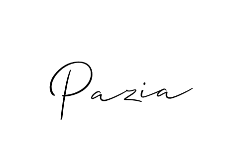 Make a beautiful signature design for name Pazia. With this signature (Allison_Script) style, you can create a handwritten signature for free. Pazia signature style 2 images and pictures png