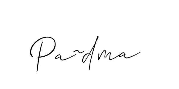 Pa~dma stylish signature style. Best Handwritten Sign (Allison_Script) for my name. Handwritten Signature Collection Ideas for my name Pa~dma. Pa~dma signature style 2 images and pictures png