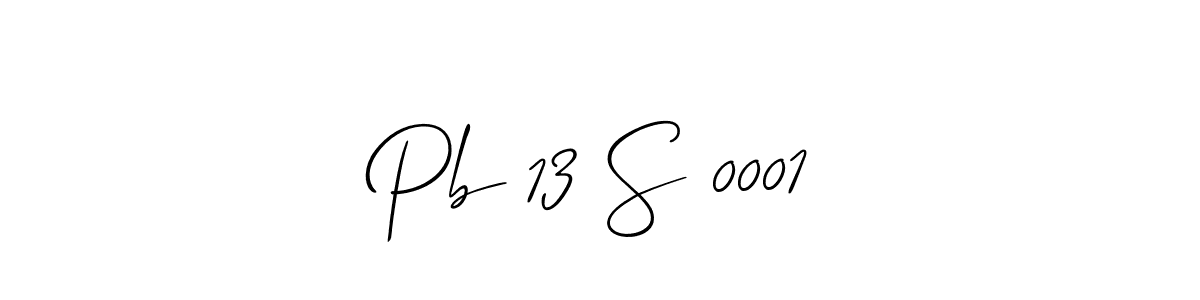 The best way (Allison_Script) to make a short signature is to pick only two or three words in your name. The name Pb 13 S 0001 include a total of six letters. For converting this name. Pb 13 S 0001 signature style 2 images and pictures png