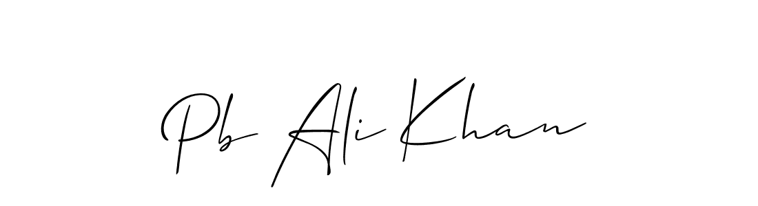 Use a signature maker to create a handwritten signature online. With this signature software, you can design (Allison_Script) your own signature for name Pb Ali Khan. Pb Ali Khan signature style 2 images and pictures png