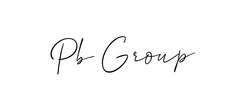 The best way (Allison_Script) to make a short signature is to pick only two or three words in your name. The name Pb Group include a total of six letters. For converting this name. Pb Group signature style 2 images and pictures png