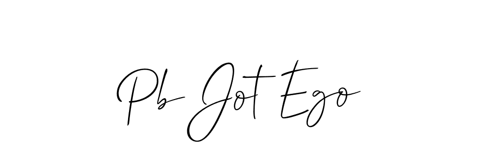 Once you've used our free online signature maker to create your best signature Allison_Script style, it's time to enjoy all of the benefits that Pb Jot Ego name signing documents. Pb Jot Ego signature style 2 images and pictures png
