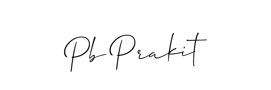 Make a beautiful signature design for name Pb Prakit. With this signature (Allison_Script) style, you can create a handwritten signature for free. Pb Prakit signature style 2 images and pictures png
