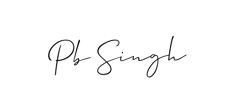 Also we have Pb Singh name is the best signature style. Create professional handwritten signature collection using Allison_Script autograph style. Pb Singh signature style 2 images and pictures png