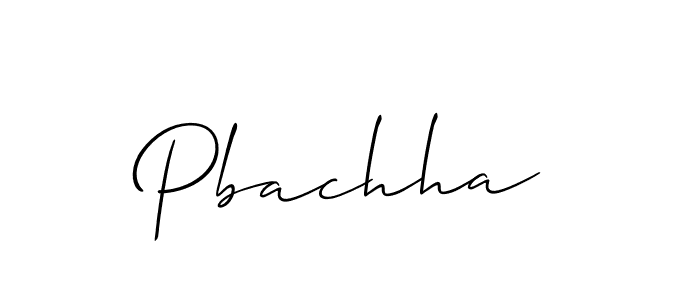 How to make Pbachha name signature. Use Allison_Script style for creating short signs online. This is the latest handwritten sign. Pbachha signature style 2 images and pictures png