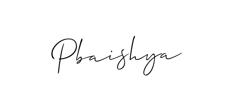How to make Pbaishya signature? Allison_Script is a professional autograph style. Create handwritten signature for Pbaishya name. Pbaishya signature style 2 images and pictures png