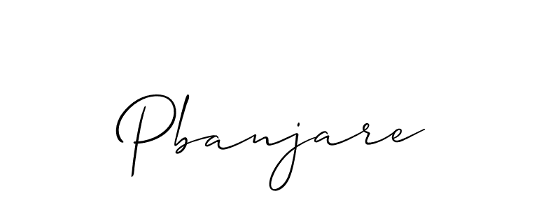 It looks lik you need a new signature style for name Pbanjare. Design unique handwritten (Allison_Script) signature with our free signature maker in just a few clicks. Pbanjare signature style 2 images and pictures png