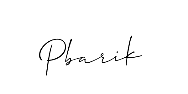 Make a beautiful signature design for name Pbarik. With this signature (Allison_Script) style, you can create a handwritten signature for free. Pbarik signature style 2 images and pictures png