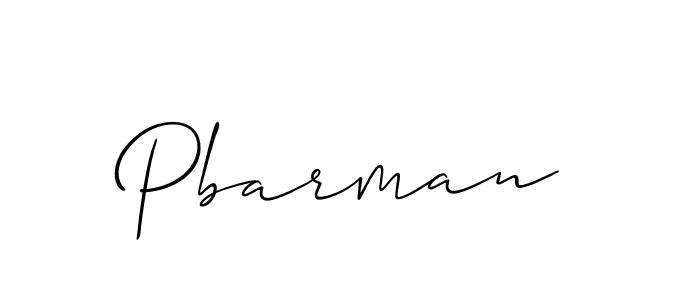 It looks lik you need a new signature style for name Pbarman. Design unique handwritten (Allison_Script) signature with our free signature maker in just a few clicks. Pbarman signature style 2 images and pictures png