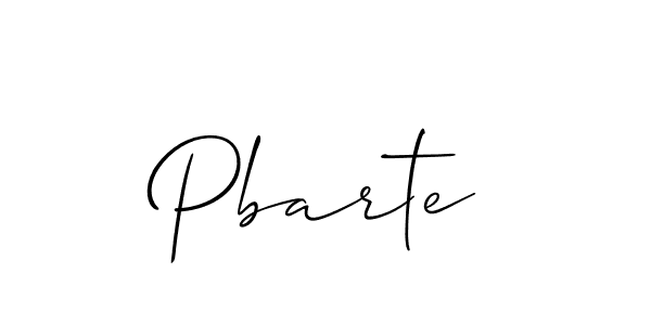 Use a signature maker to create a handwritten signature online. With this signature software, you can design (Allison_Script) your own signature for name Pbarte. Pbarte signature style 2 images and pictures png