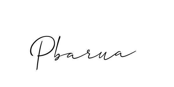 Create a beautiful signature design for name Pbarua. With this signature (Allison_Script) fonts, you can make a handwritten signature for free. Pbarua signature style 2 images and pictures png