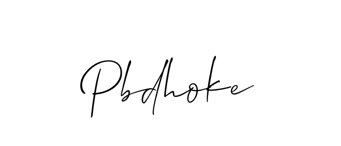 Use a signature maker to create a handwritten signature online. With this signature software, you can design (Allison_Script) your own signature for name Pbdhoke. Pbdhoke signature style 2 images and pictures png