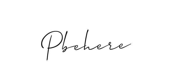 How to make Pbehere signature? Allison_Script is a professional autograph style. Create handwritten signature for Pbehere name. Pbehere signature style 2 images and pictures png
