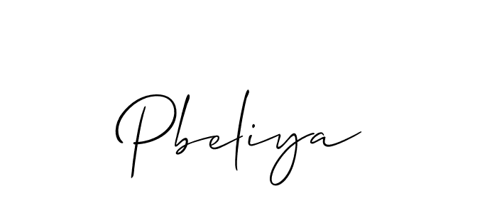 Also we have Pbeliya name is the best signature style. Create professional handwritten signature collection using Allison_Script autograph style. Pbeliya signature style 2 images and pictures png