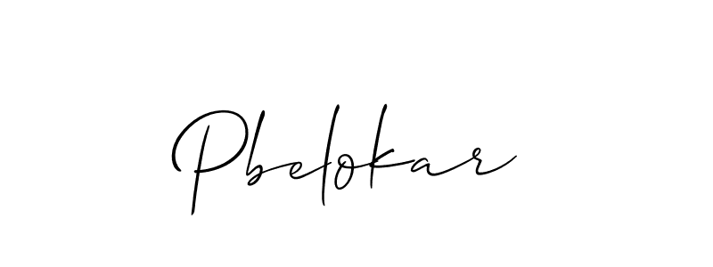 Also You can easily find your signature by using the search form. We will create Pbelokar name handwritten signature images for you free of cost using Allison_Script sign style. Pbelokar signature style 2 images and pictures png