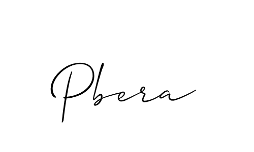 The best way (Allison_Script) to make a short signature is to pick only two or three words in your name. The name Pbera include a total of six letters. For converting this name. Pbera signature style 2 images and pictures png
