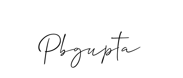 Design your own signature with our free online signature maker. With this signature software, you can create a handwritten (Allison_Script) signature for name Pbgupta. Pbgupta signature style 2 images and pictures png