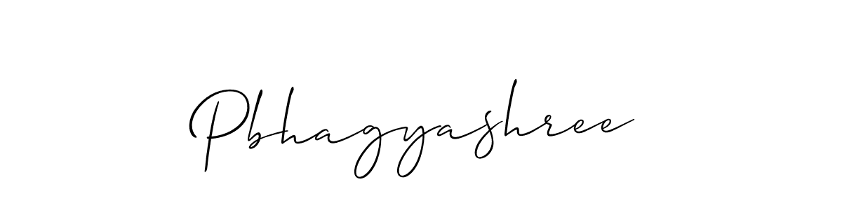 Use a signature maker to create a handwritten signature online. With this signature software, you can design (Allison_Script) your own signature for name Pbhagyashree. Pbhagyashree signature style 2 images and pictures png