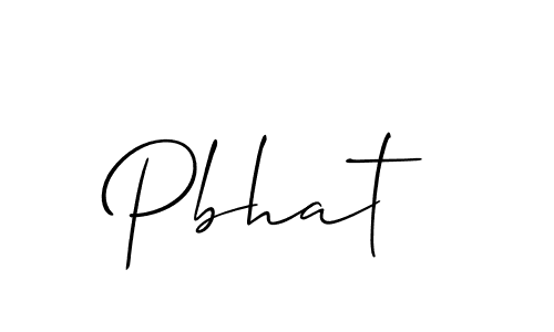if you are searching for the best signature style for your name Pbhat. so please give up your signature search. here we have designed multiple signature styles  using Allison_Script. Pbhat signature style 2 images and pictures png