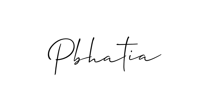 Best and Professional Signature Style for Pbhatia. Allison_Script Best Signature Style Collection. Pbhatia signature style 2 images and pictures png