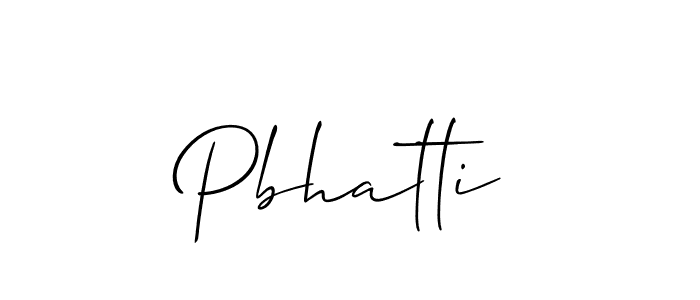 Also You can easily find your signature by using the search form. We will create Pbhatti name handwritten signature images for you free of cost using Allison_Script sign style. Pbhatti signature style 2 images and pictures png