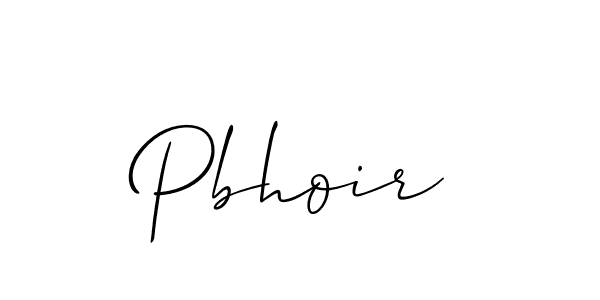 Use a signature maker to create a handwritten signature online. With this signature software, you can design (Allison_Script) your own signature for name Pbhoir. Pbhoir signature style 2 images and pictures png