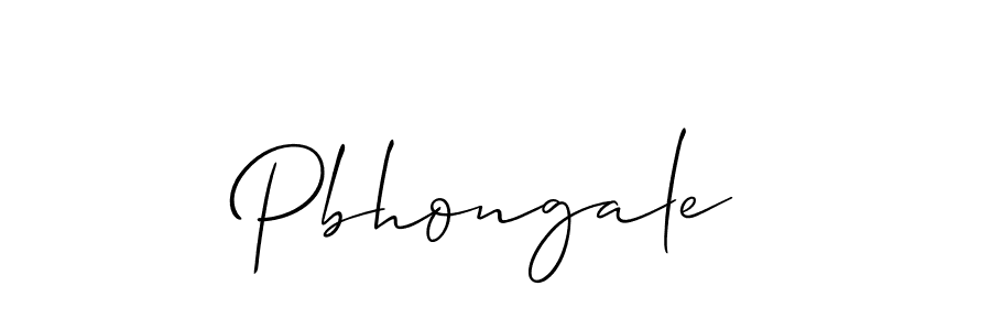 The best way (Allison_Script) to make a short signature is to pick only two or three words in your name. The name Pbhongale include a total of six letters. For converting this name. Pbhongale signature style 2 images and pictures png