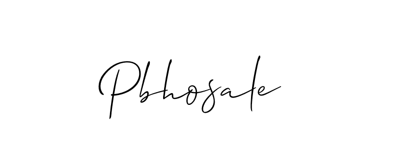 Similarly Allison_Script is the best handwritten signature design. Signature creator online .You can use it as an online autograph creator for name Pbhosale. Pbhosale signature style 2 images and pictures png